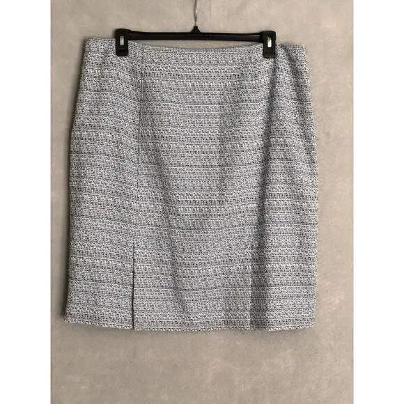 Kasper Pencil Skirt Women's 18 Tweed in California Sky NEW - Picture 4 of 8